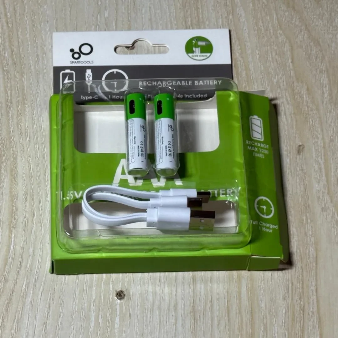 ? AAA 1.5V Rechargeable Pencil Battery with Type-C Dual Charging Cable ( Nano Battery) ?