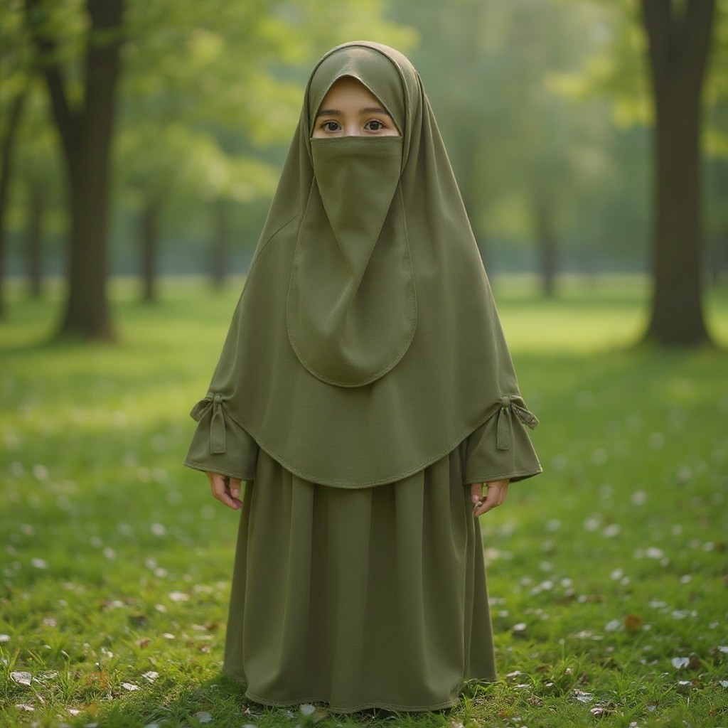 Kids Cherry Borqa with Nikab KCA102