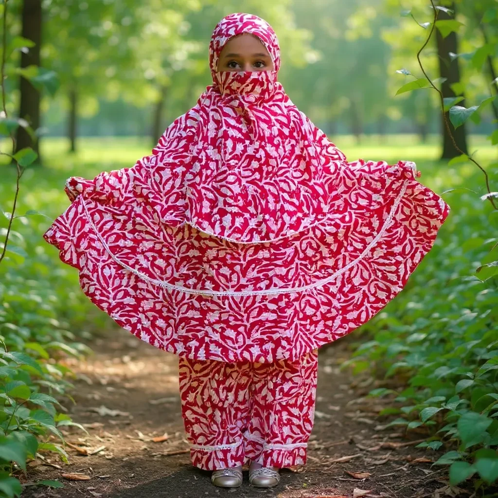 Kids Cotton Khimar Set  KCK106