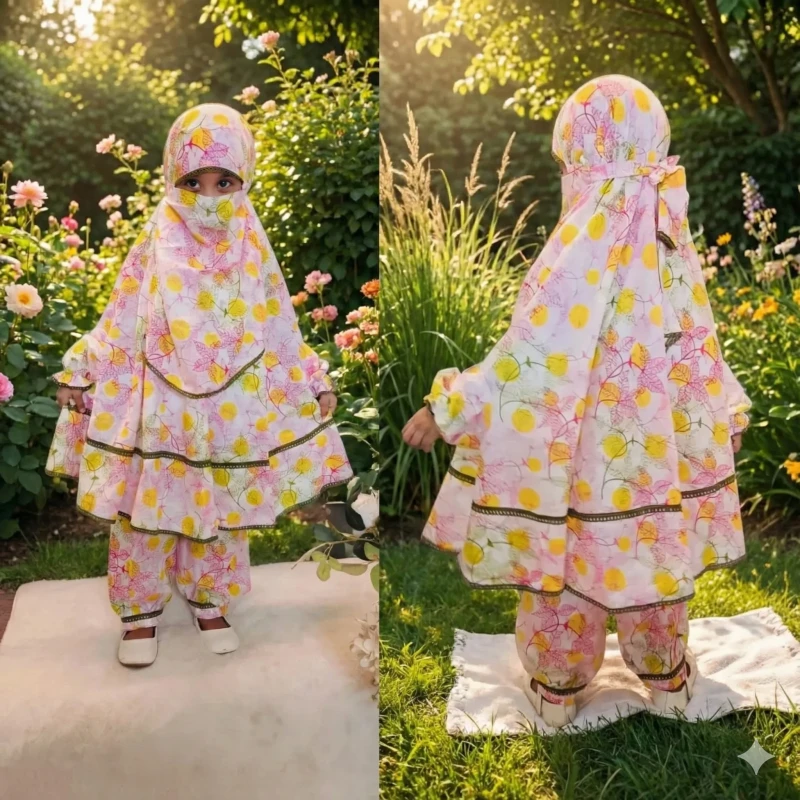 Kids Cotton Khimar Set  KCK115