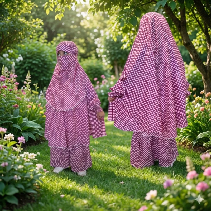 Kids Cotton Khimar Set KCK117