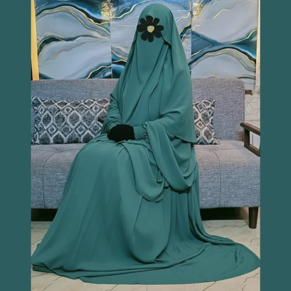 ? Cherry Fabrics Hoodie Hijab, Nose Niqab & Burkha Set Muttaki105