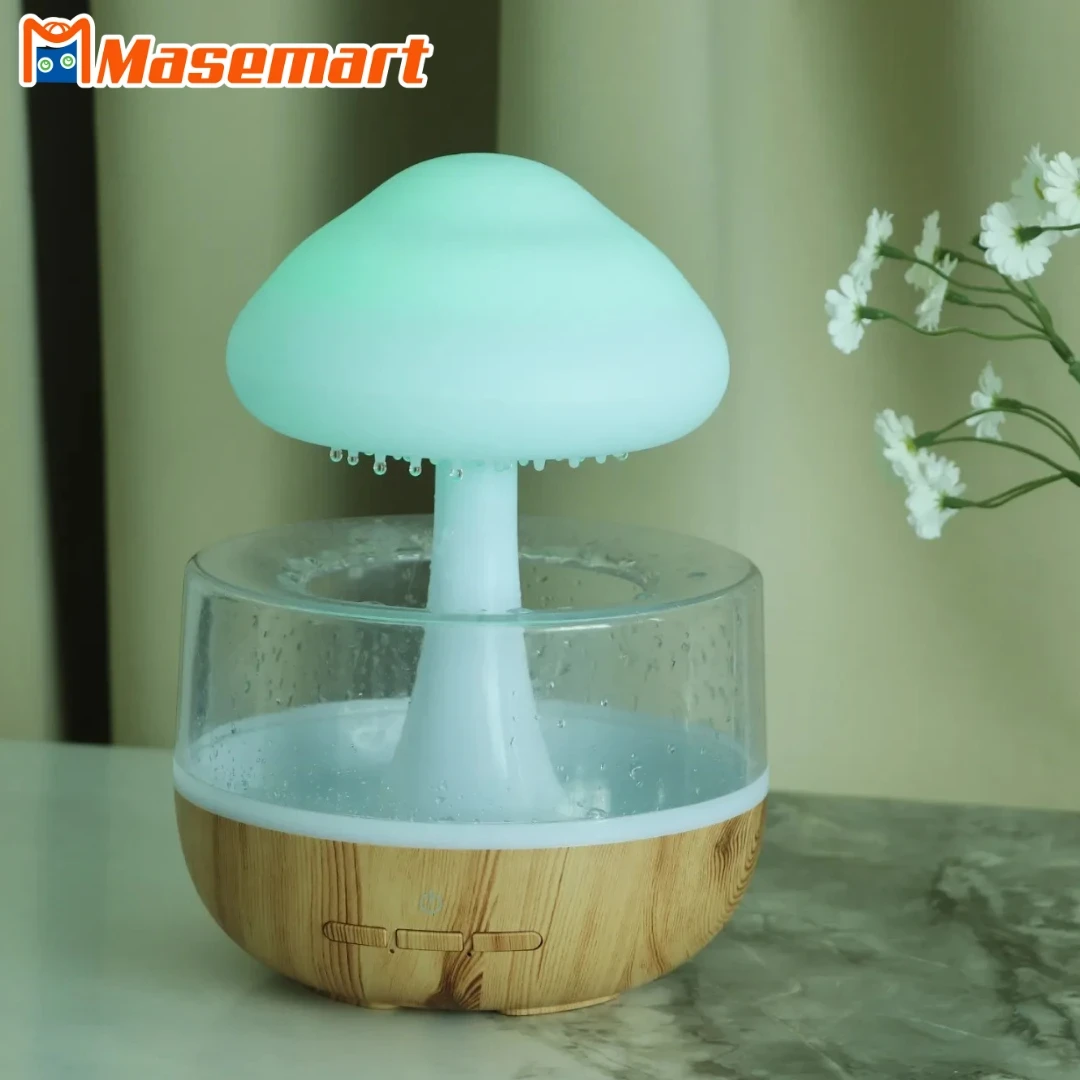 Rechargeable Rain Cloud Humidifier Mushroom Lamp