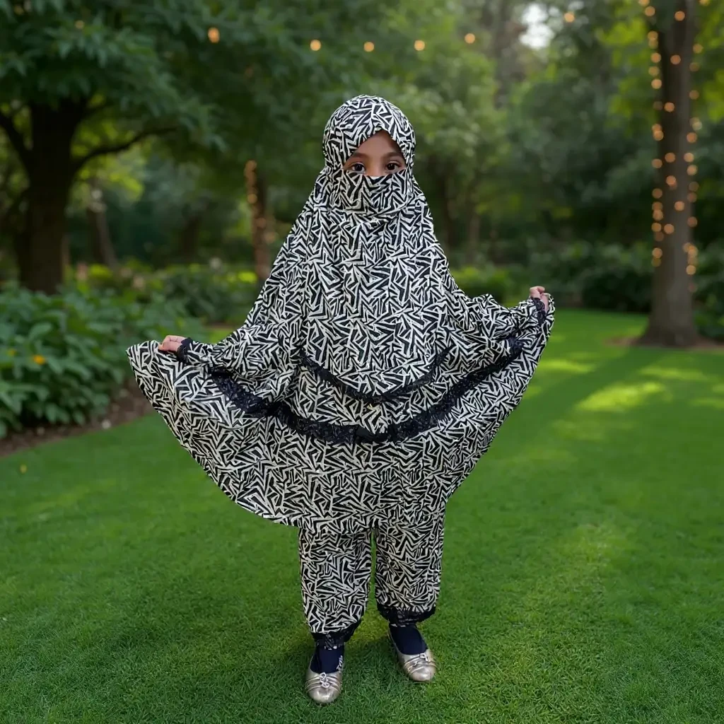 Kids Cotton Khimar Set KCK123