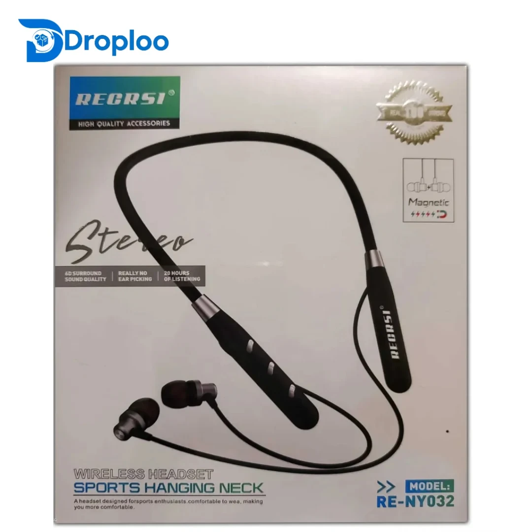 Regrsi RE-NY032 Wireless Neckband Bluetooth Earphone