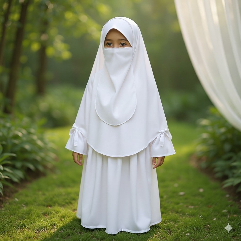 Kids Cherry Borqa with Nikab KCA100